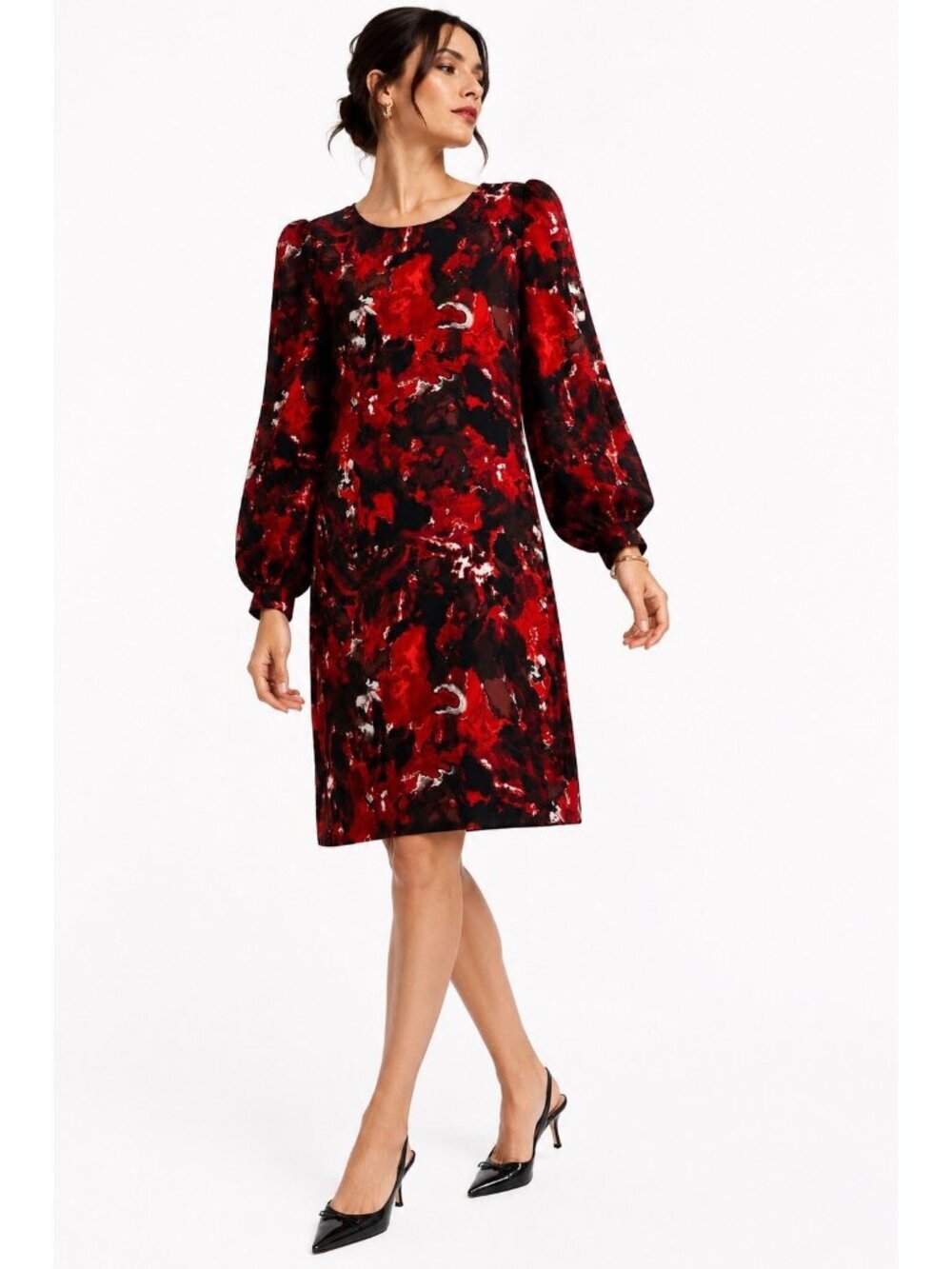 VIVIENNE TAM dress black red large modern gallery abstract contemporary chic